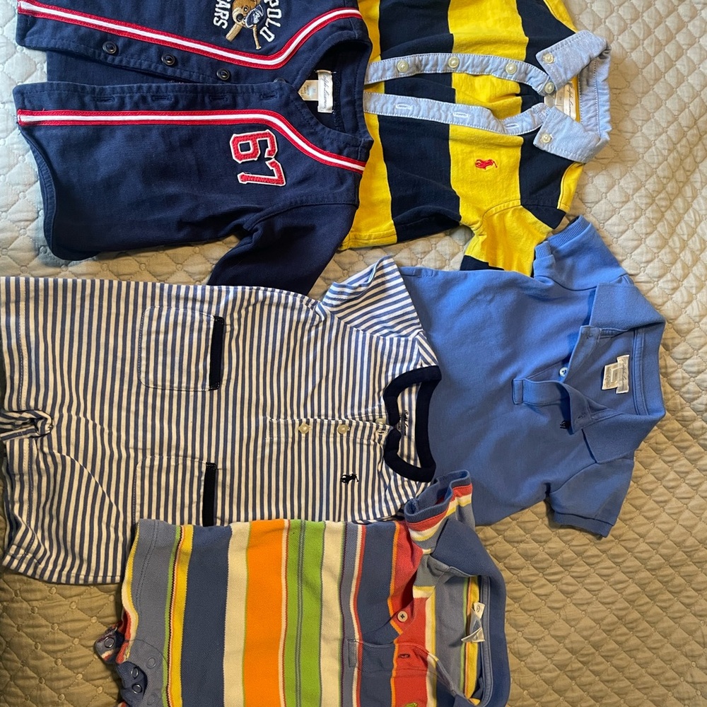 Ralph Lauren Shirt and Romper Bundle- all size 3M